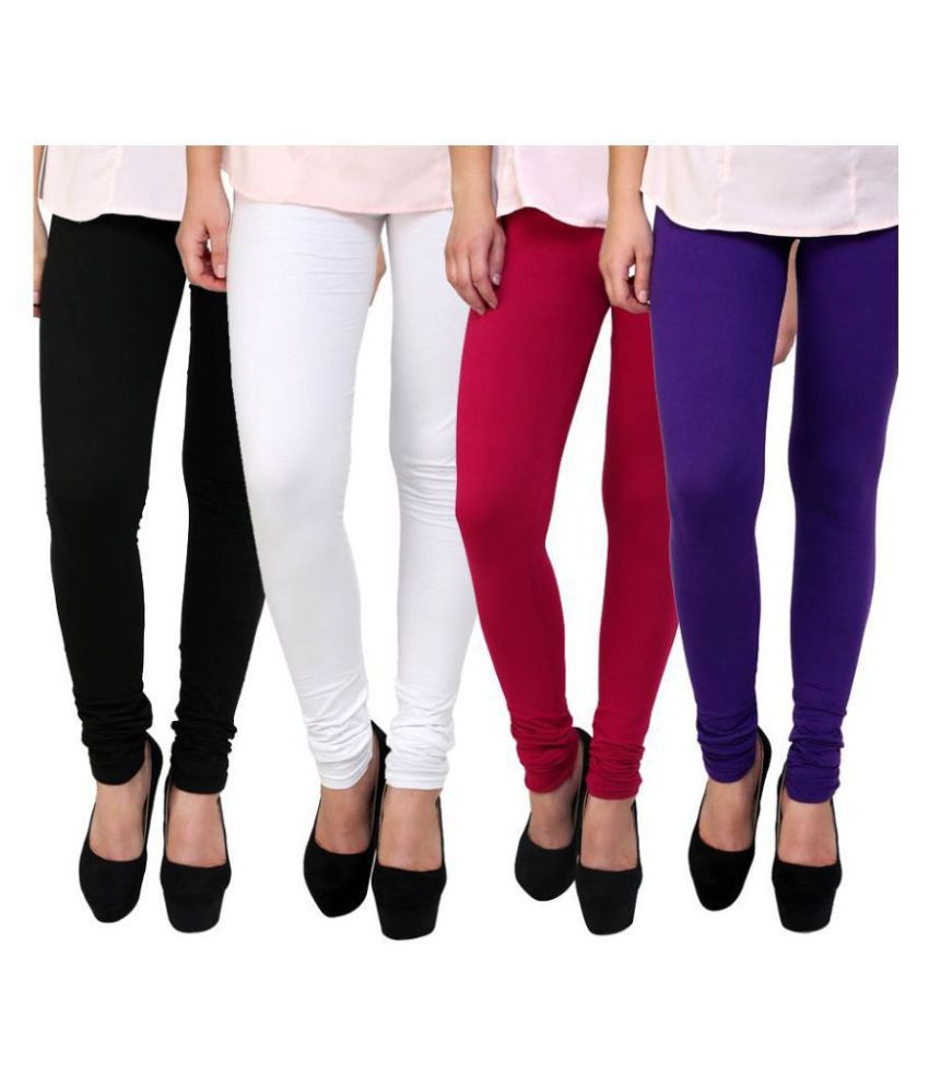    			FnMe Cotton Lycra Pack of 4 Leggings