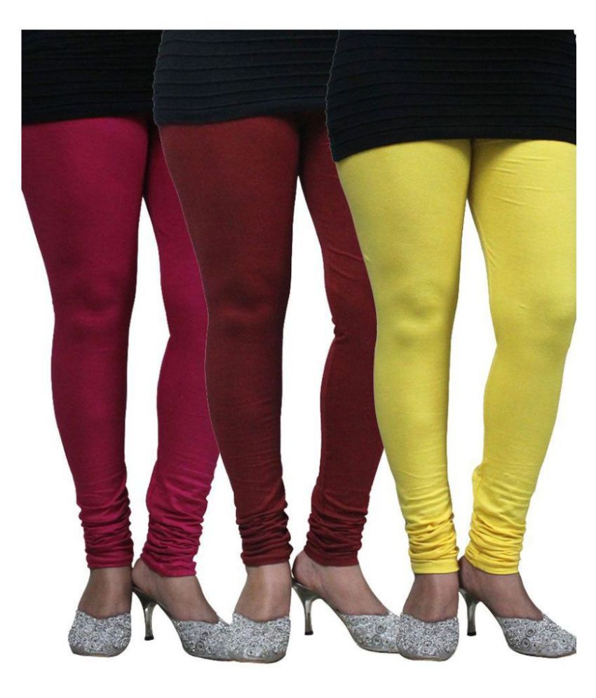     			FnMe Cotton Lycra Pack of 3 Leggings