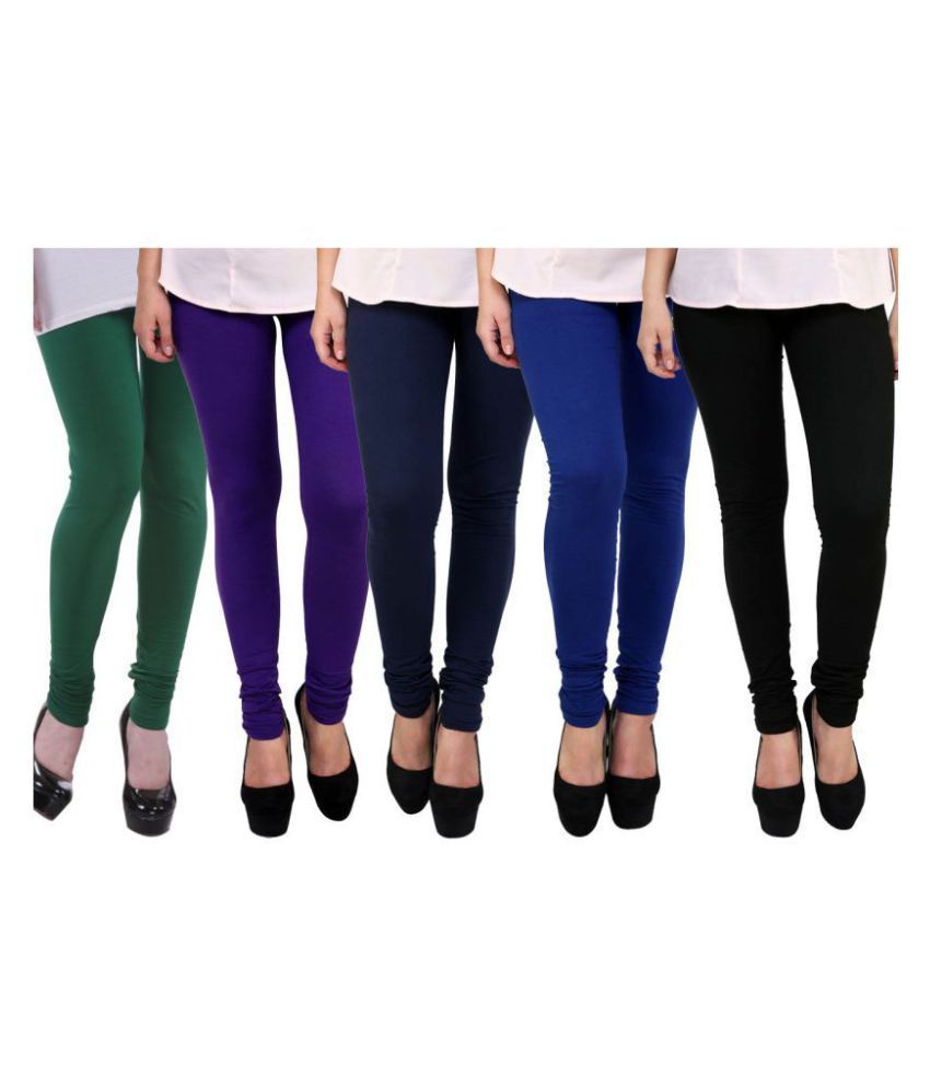     			FnMe Cotton Lycra Pack of 5 Leggings