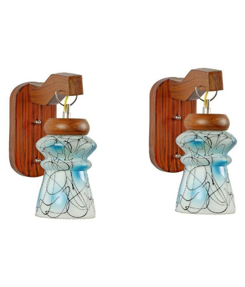     			AFAST Decorative & Designer Glass Wall Light Multi - Pack of 2