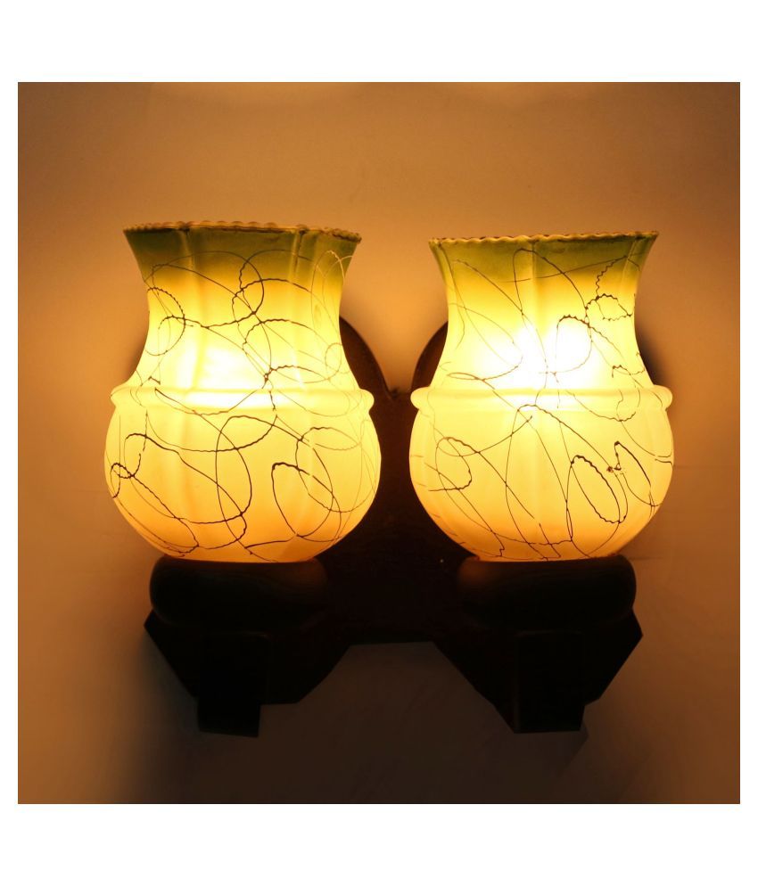     			AFAST Decorative & Designer Glass Wall Light White - Pack of 1