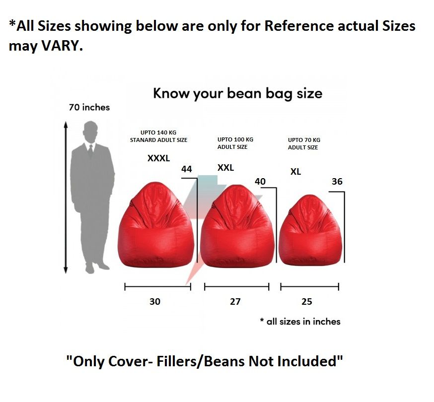 xxl bean bag dimensions