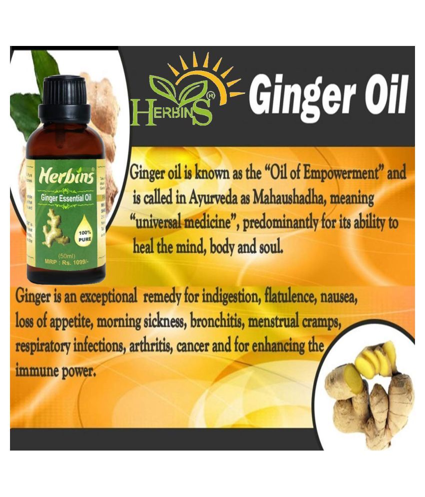 Herbins Ginger Hair Growth Skin Care Essential Oil 50 mL Buy Herbins