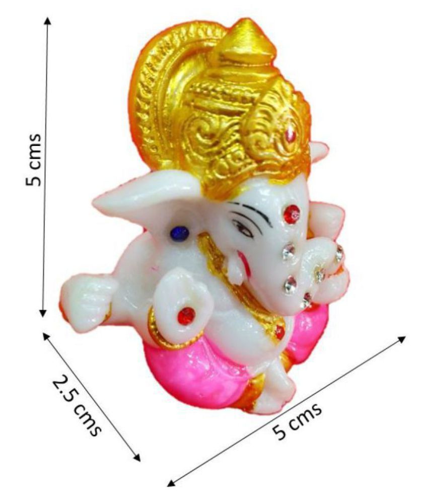 ARKAM Ganesha Idol (5x5x2.5 cms, Polyresin Figurine) Ganesh Statue (for