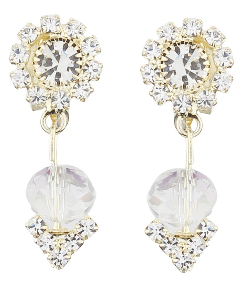 FirstBlush American Diamond Stunning Gold Plated Fashion Clip On