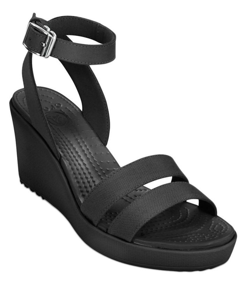 crocs heels black
