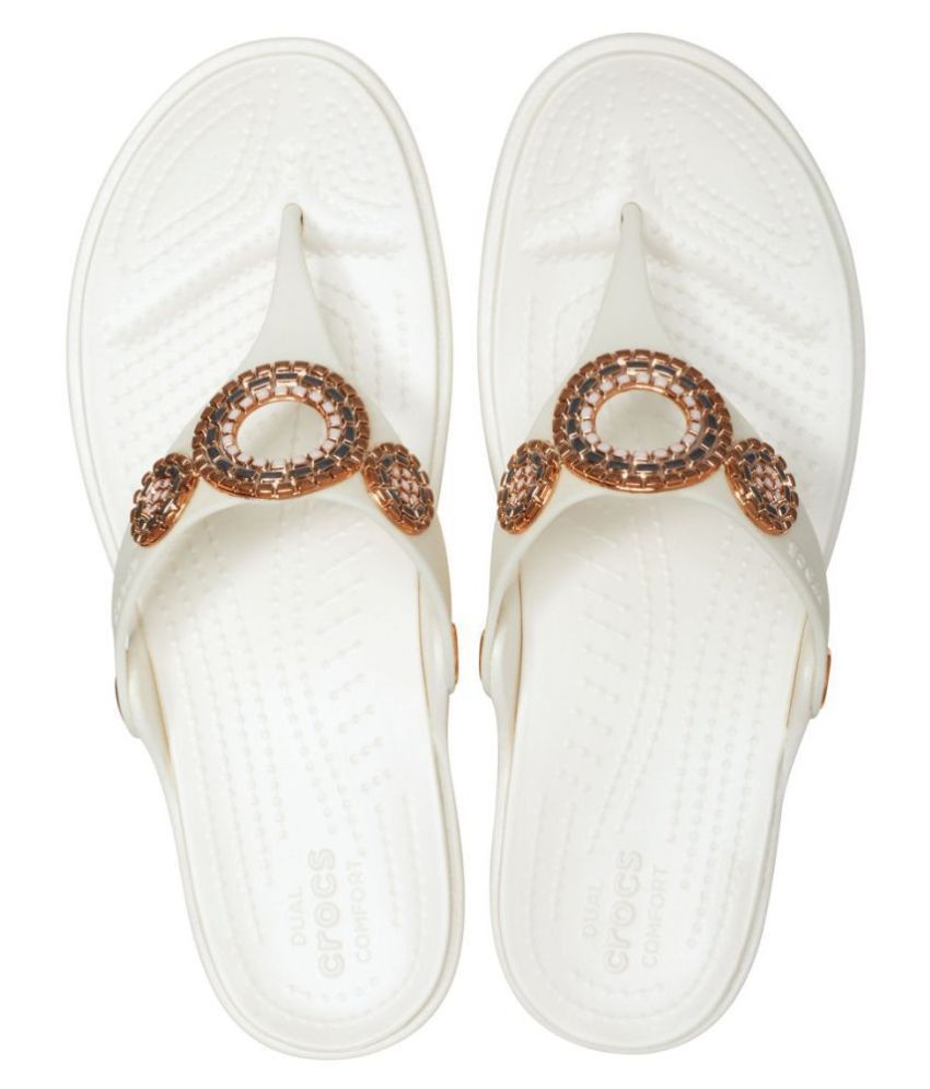 crocs heels white