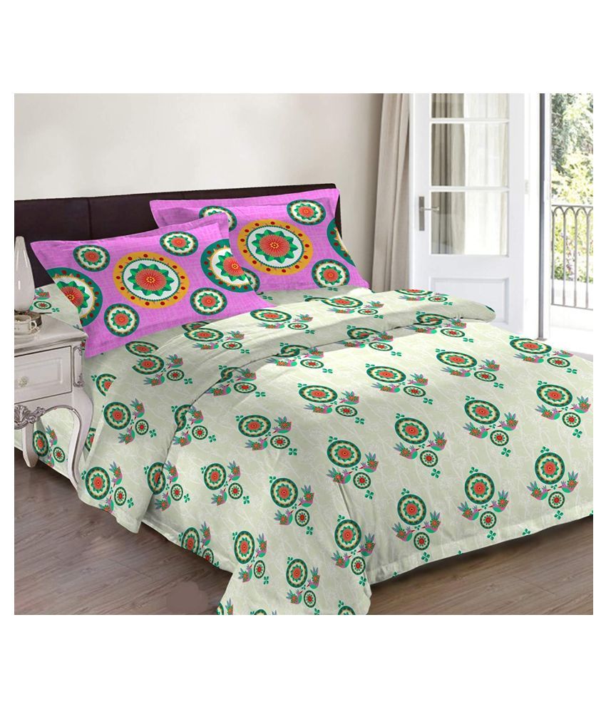 Bombay Dyeing Cotton King Size Bed Sheet With 2 Pillow Covers 274 Cm X 46 Cm Buy Bombay 9906