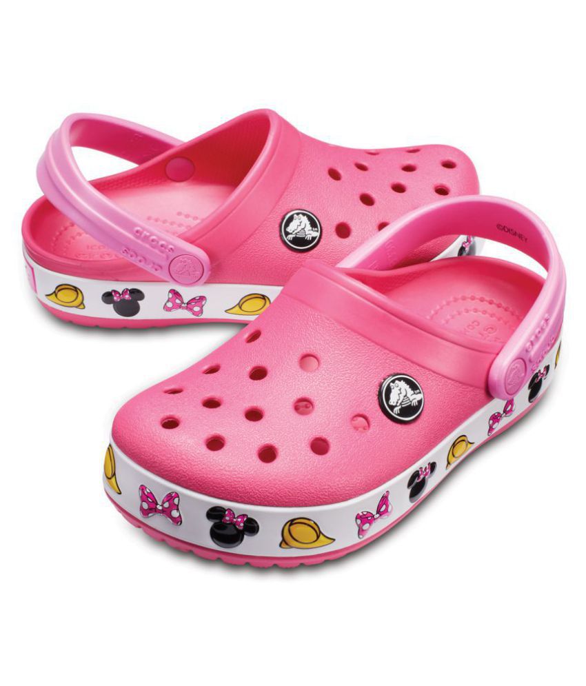 Crocs Crocband Minnie Girls Pink Clog Price in India- Buy Crocs ...