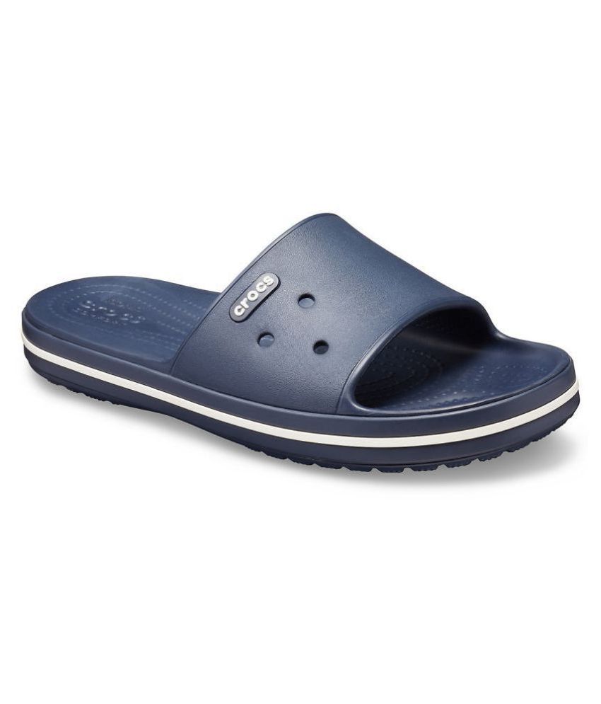 Crocs Navy Slide Flip flop Price in India- Buy Crocs Navy Slide Flip flop Online at Snapdeal