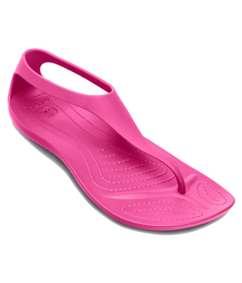 crocs ballet flats pink
