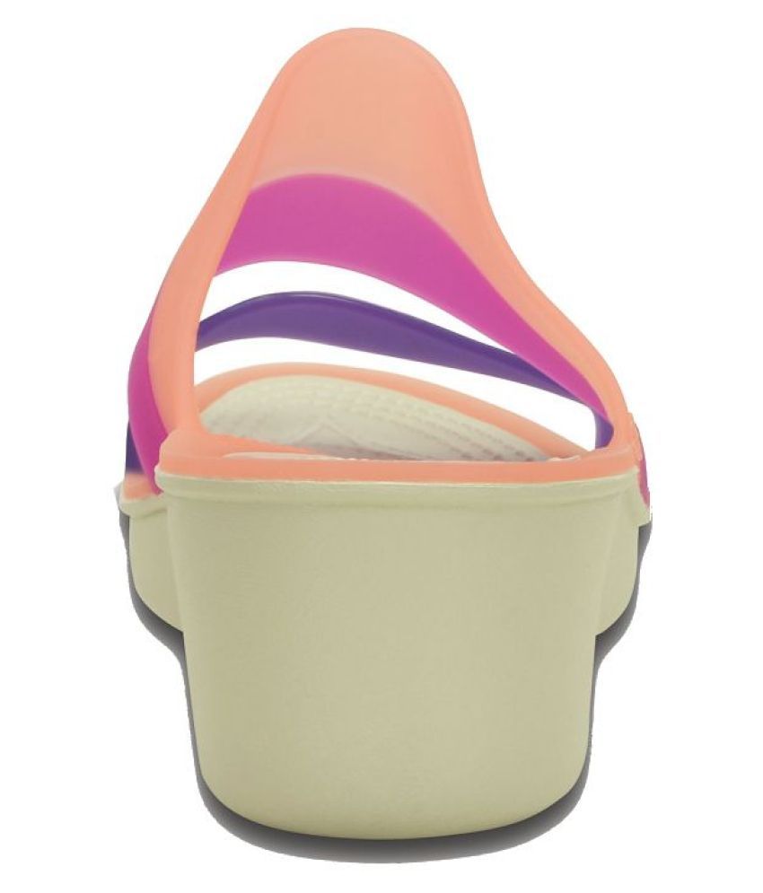 platform crocs purple