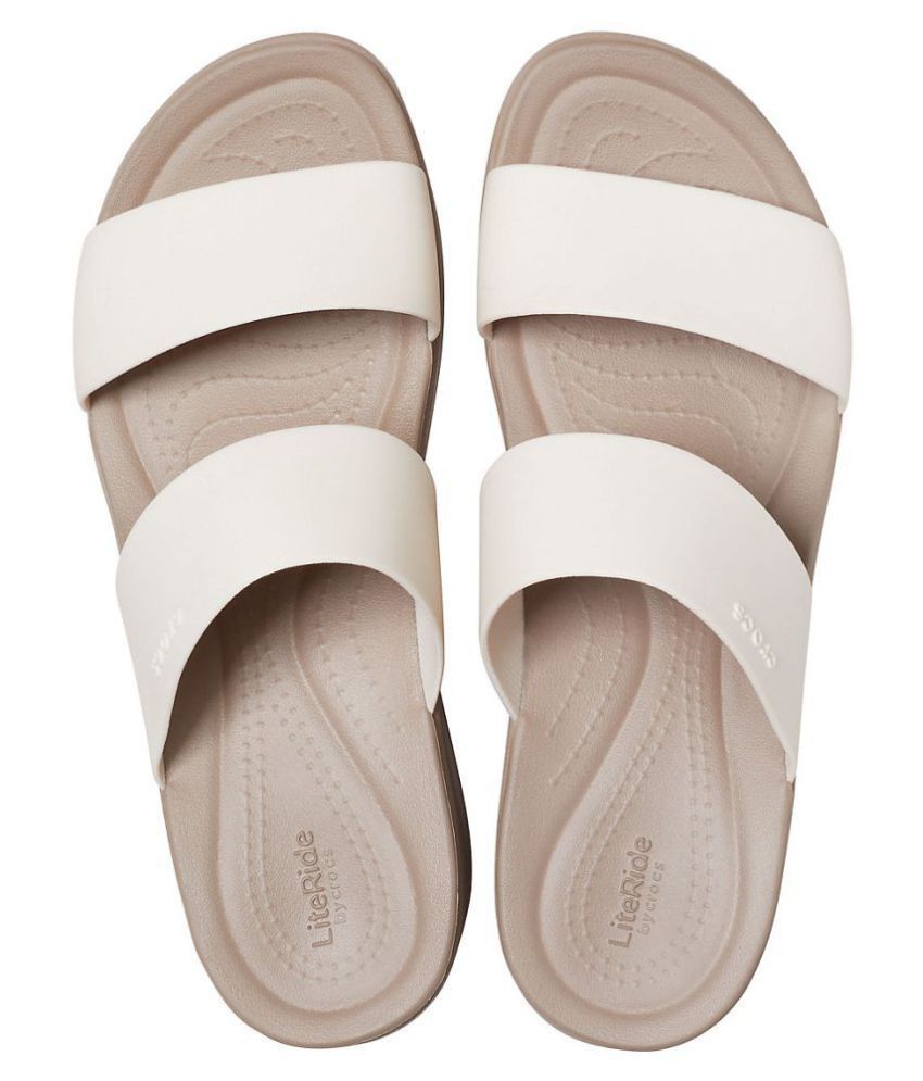 crocs heels white