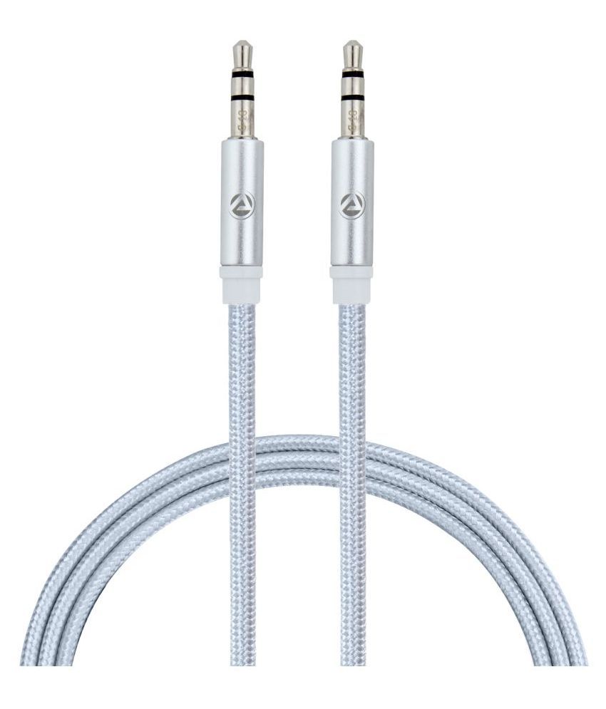 ARU Aux Cable Silver 1.1 Meter