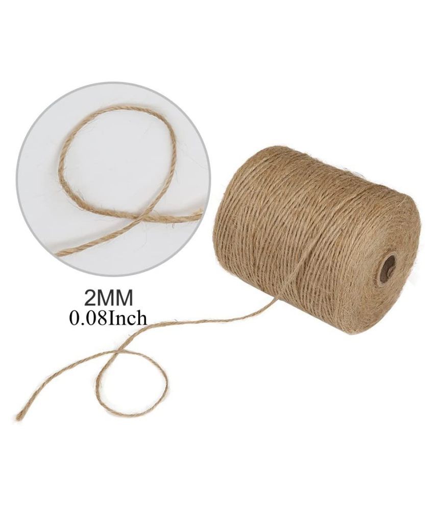 Jute Twine 3Ply Strong 300 Meters 2mm Hemp Rope Jute Twine Spool