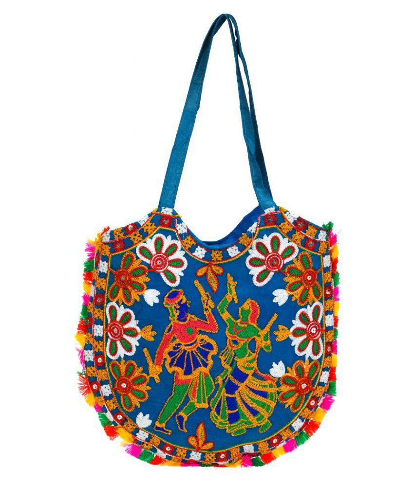 LeeRooy Blue Cotton Handbags Accessories - Buy LeeRooy Blue Cotton ...