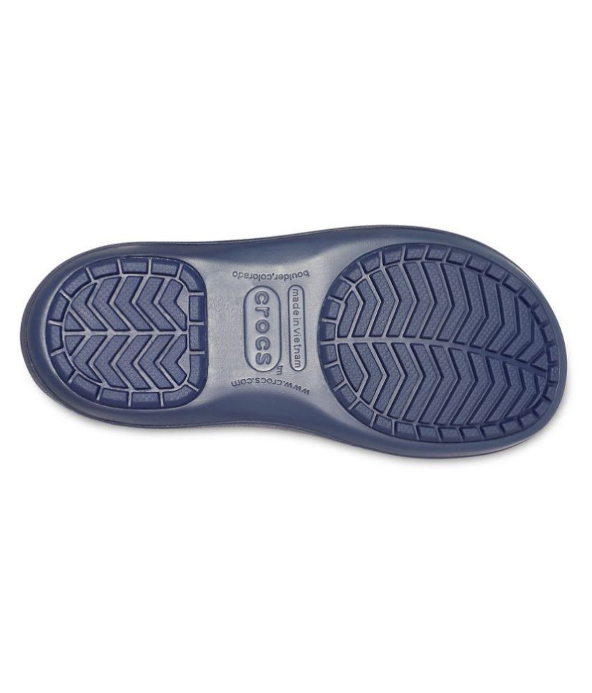 navy crocs with fur
