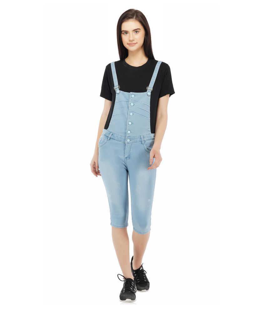 blue denim jumpsuit
