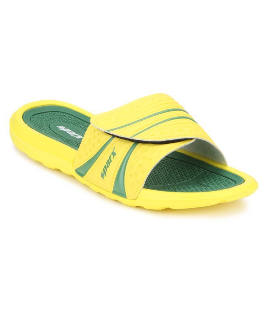 Sparx Yellow Slide Flip flop Price in 