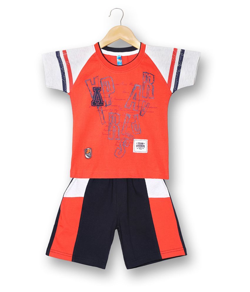 Download V2 Infant Boy Half Sleeves Hosiery Baba Suit (Light Red ...