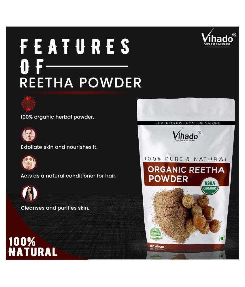 Vihado 100 Quality Reetha Powder For Hairs Face Peel 500 gm Buy