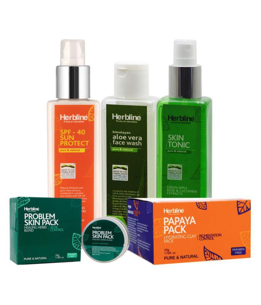 Herbline Blemish & Pigmentation Control Facial Kit 700 g Pack of 5 Buy