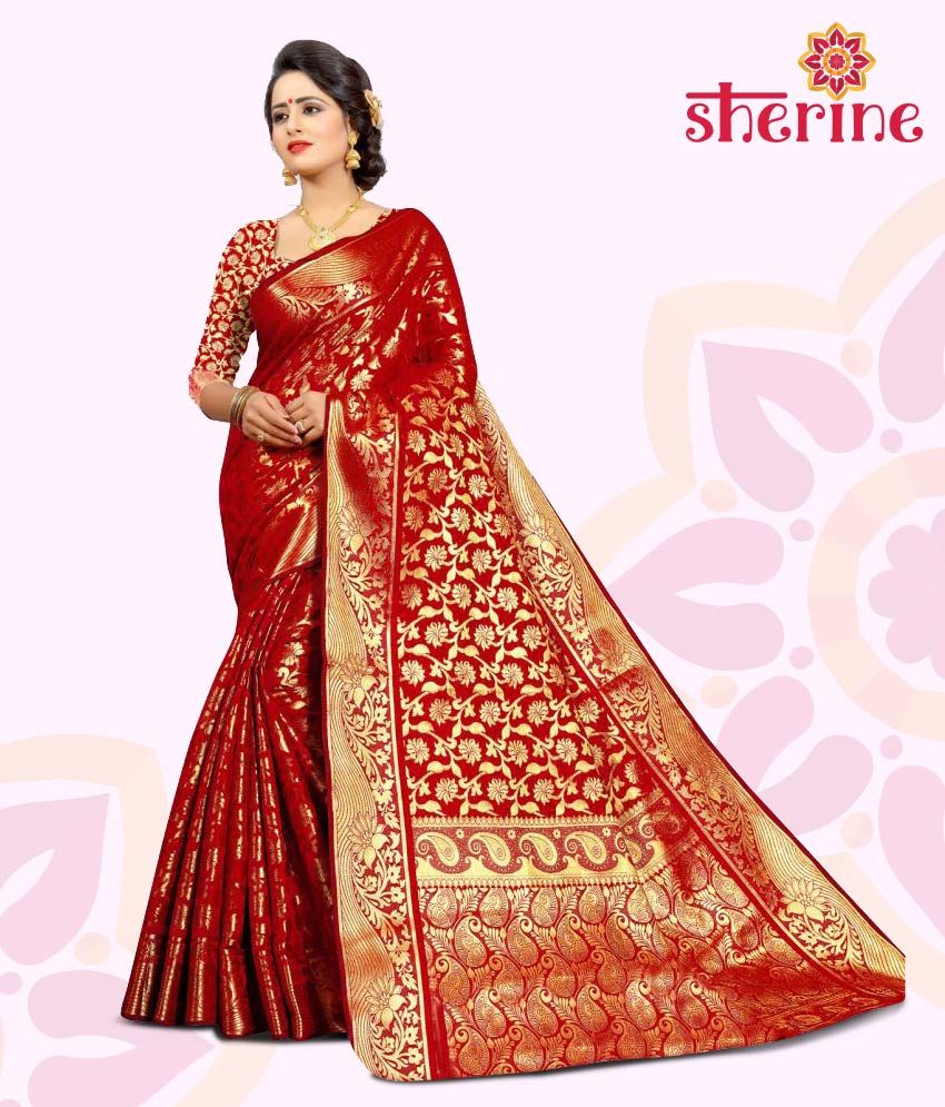 Ofline Selection Red Banarasi Silk Saree Buy Ofline Selection Red Banarasi Silk Saree Online At Low Price Snapdeal Com Very happy with my purchase and can't wait to wear these beautiful sarees. ofline selection red banarasi silk saree