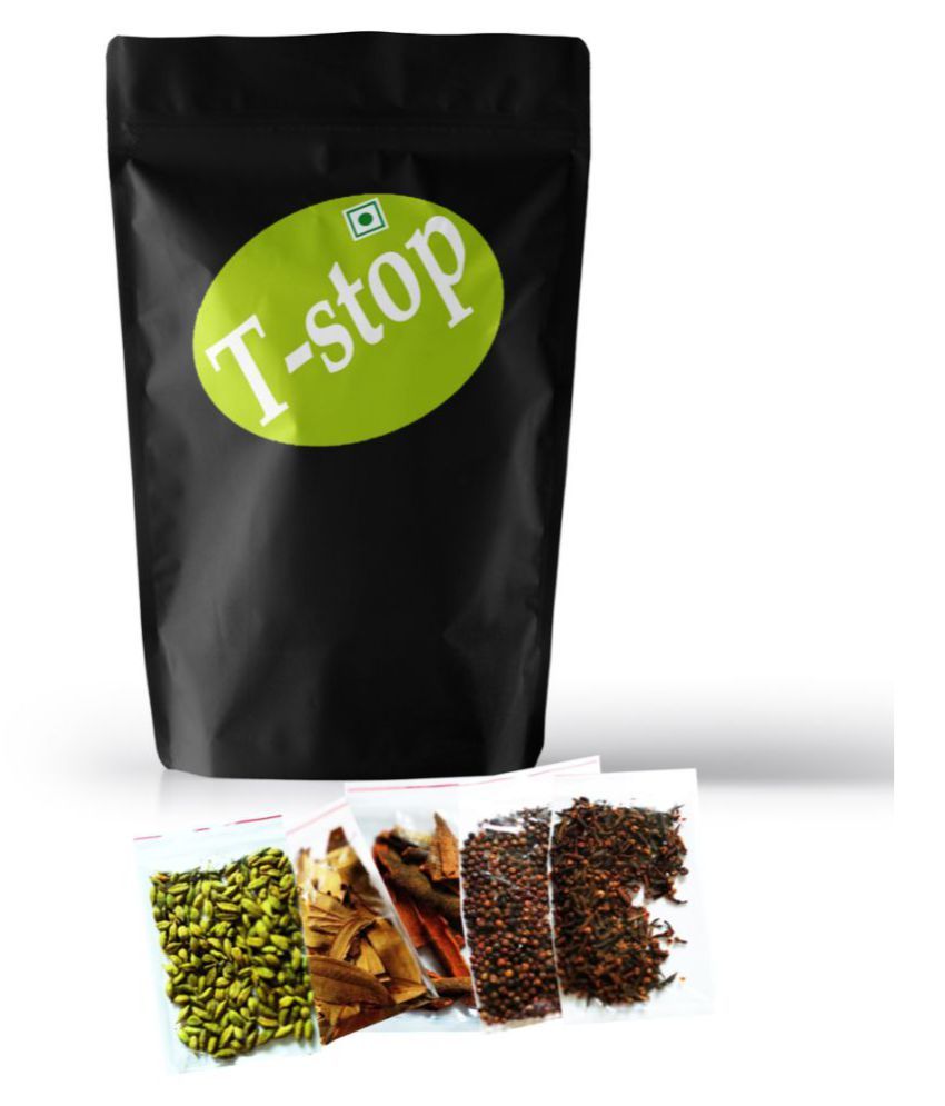 T stop Cardamom, Clove, Black Pepper, Cinnamon, Bay Leaves 100 gm Buy