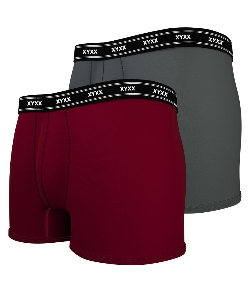 XYXX Multicolor Cotton Blend Men's Trunks ( Pack of 2 ) Buy XYXX