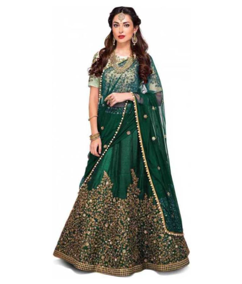 chaniya choli in green colour