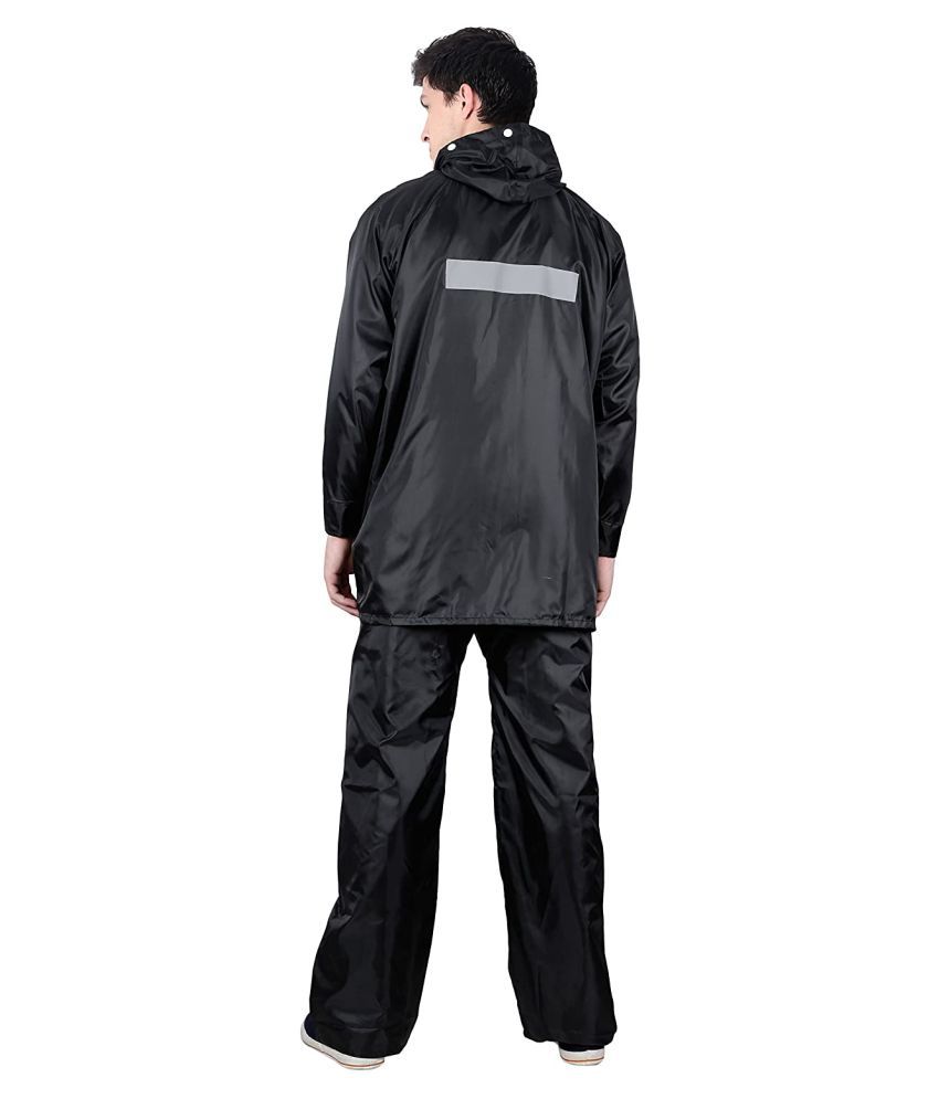 FabSeasons Reversible Waterproof Raincoat with Adjustable Hood and ...