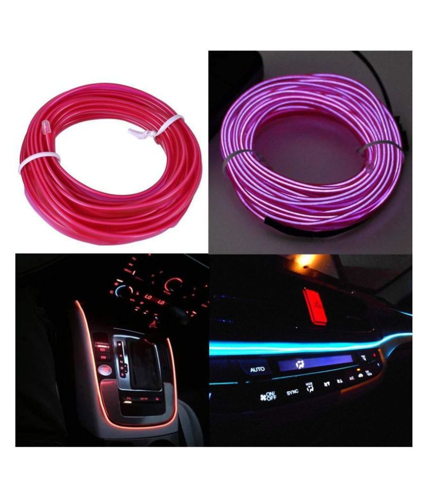 AutoRight EL Wire Car Interior Light Ambient Neon Light for Cars With