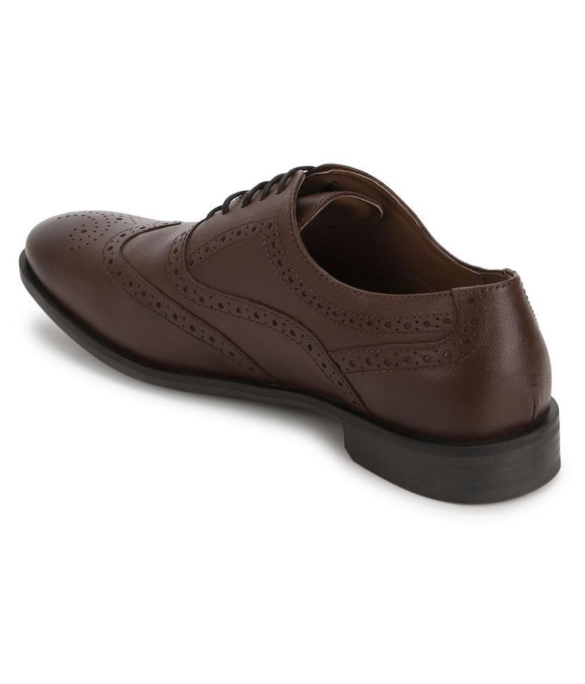 red tape brown brogue shoes