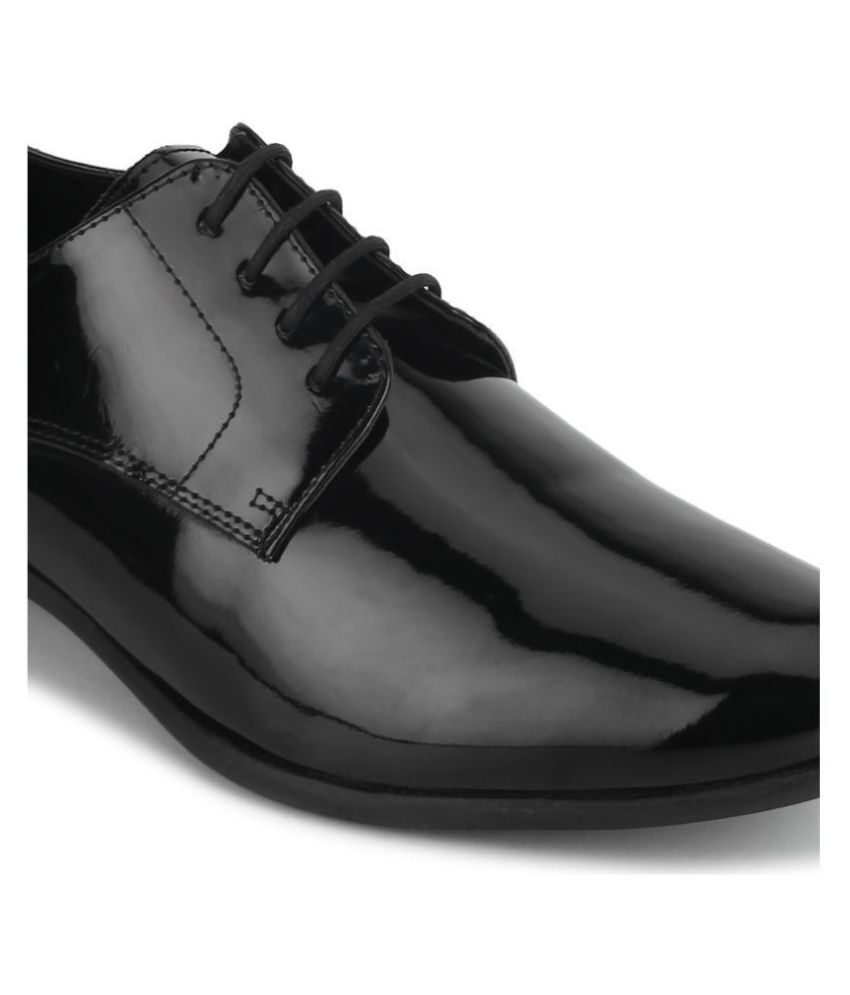 red tape black derby formal shoes