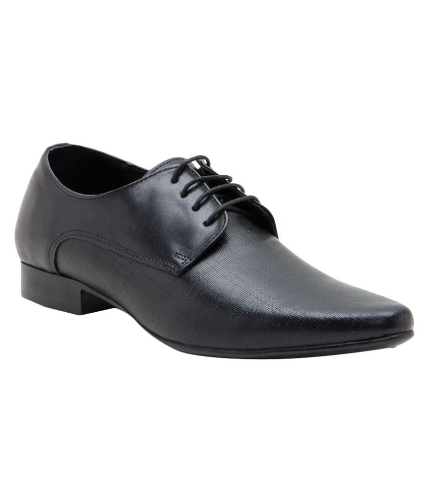 red tape black derby formal shoes