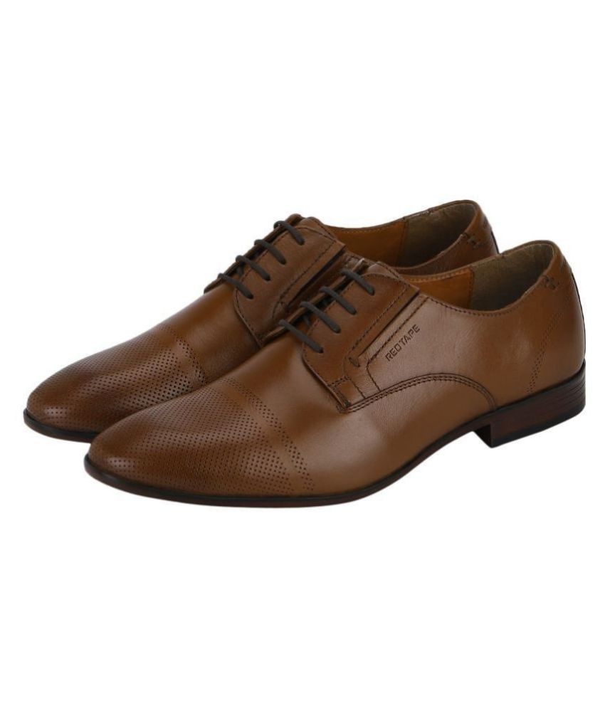 red tape genuine leather derby shoes