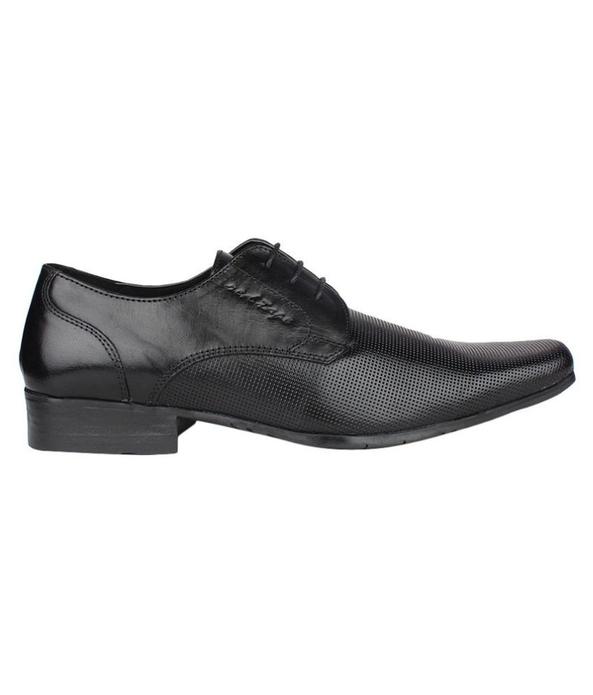 red tape black derby formal shoes