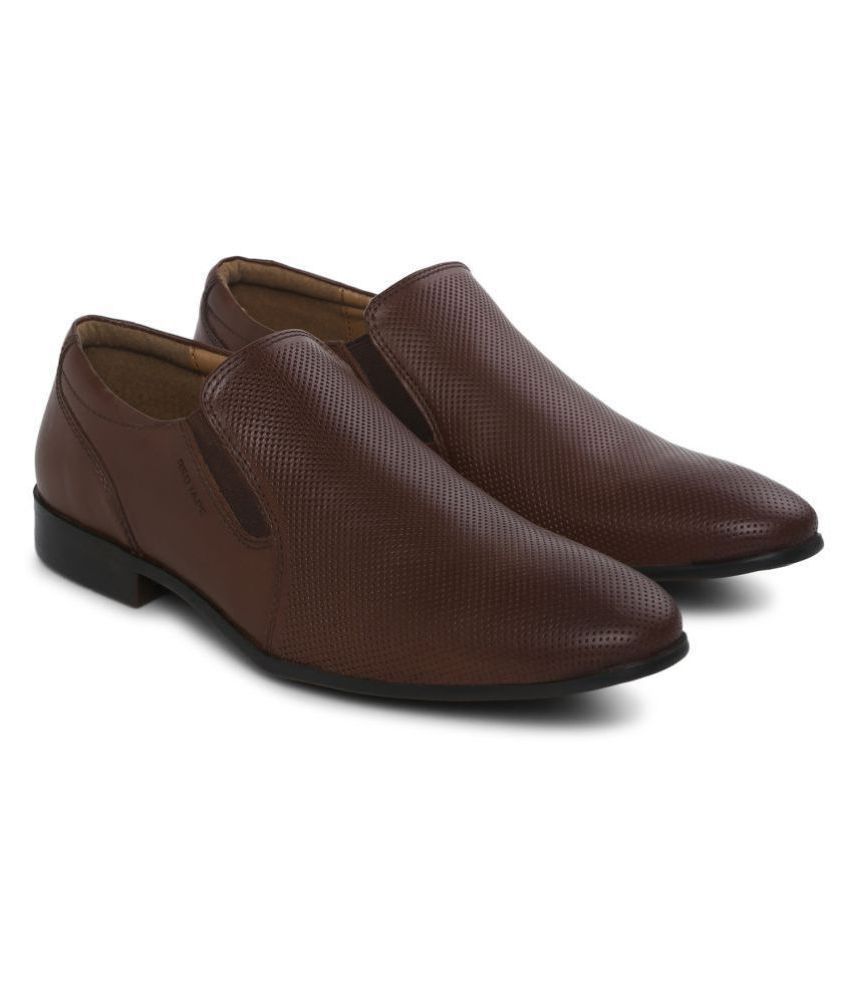 red tape genuine leather slip on shoes