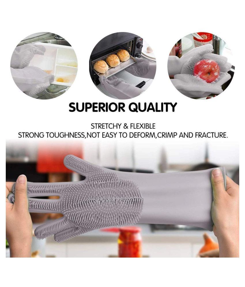 RENY TRADE Rubber Universal Size Cleaning Glove Pack of 2 GLoves. Buy