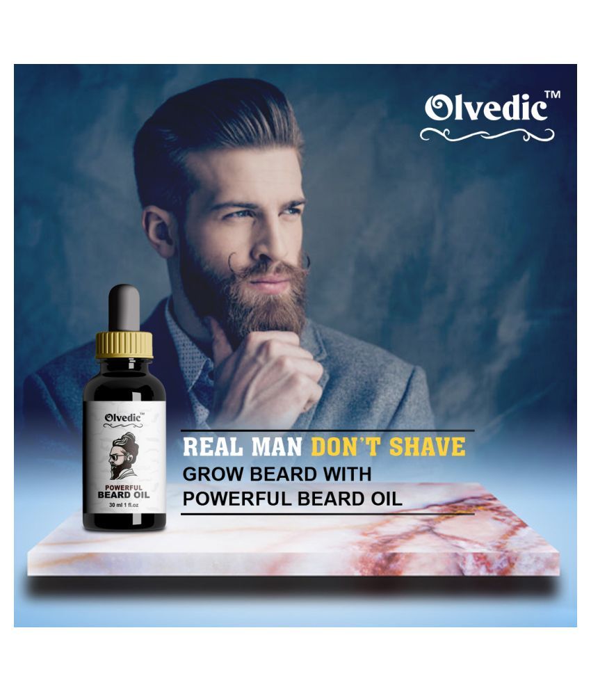 olvedic Powerful Beard Oil FastGrowth 90 ml Pack of 3 Buy olvedic