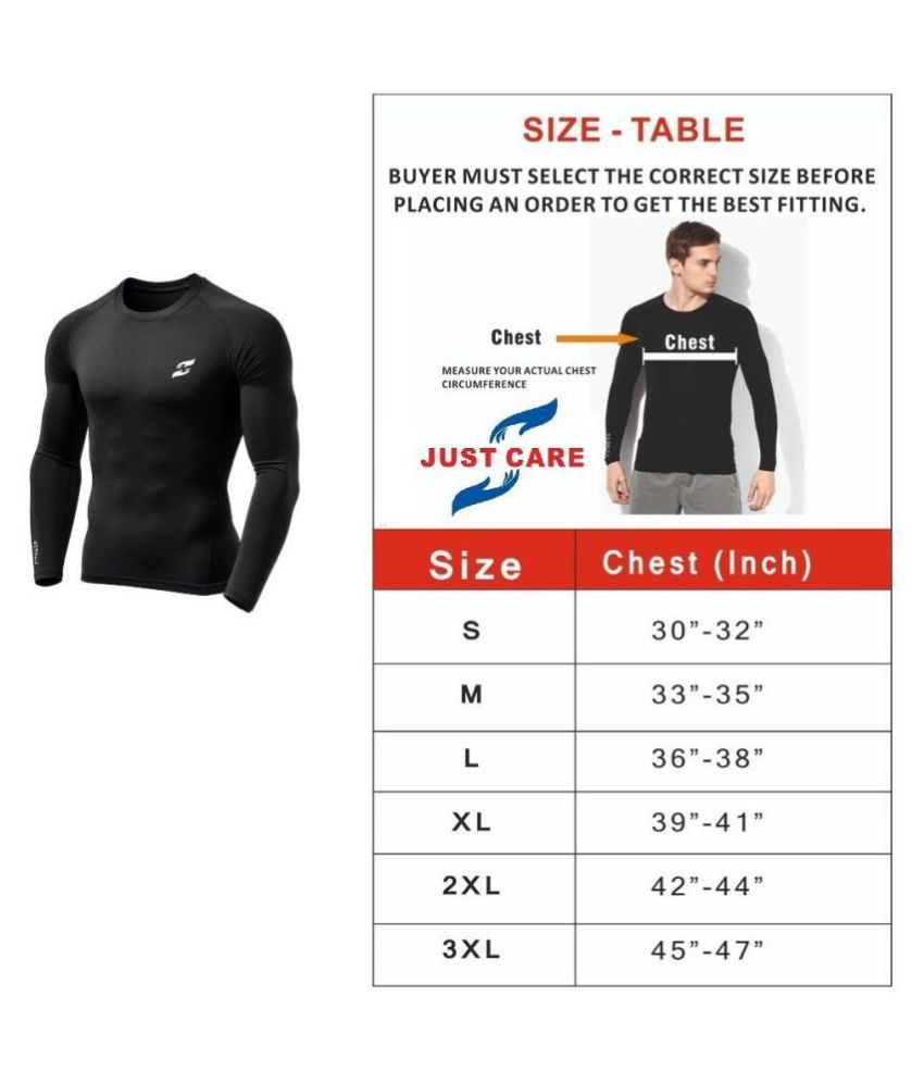     			JUST CARE  Unisex 100% Polyester Compression T-Shirt Gym and Sports Wear T-Shirt | Body fit Skinny T-Shirt for Gyming and Sports