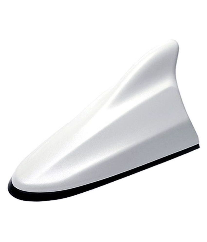 HUUSO Premium Decorative Fin Shaped Car Antenna White Hyundai Accent