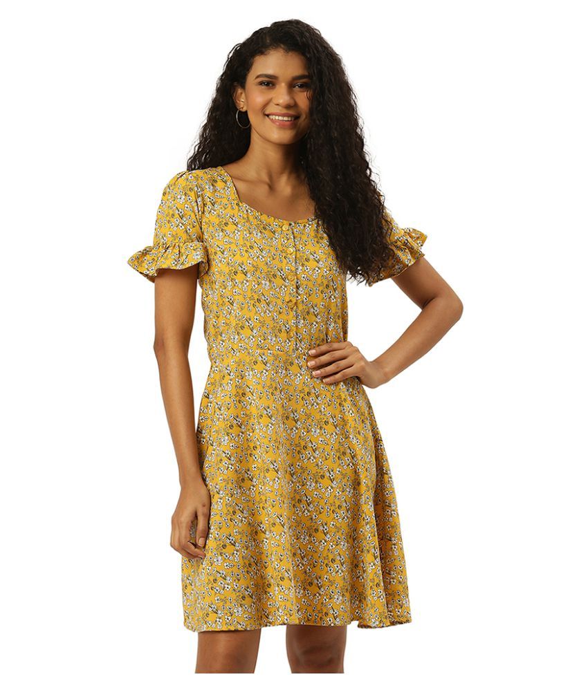 yellow fit and flare