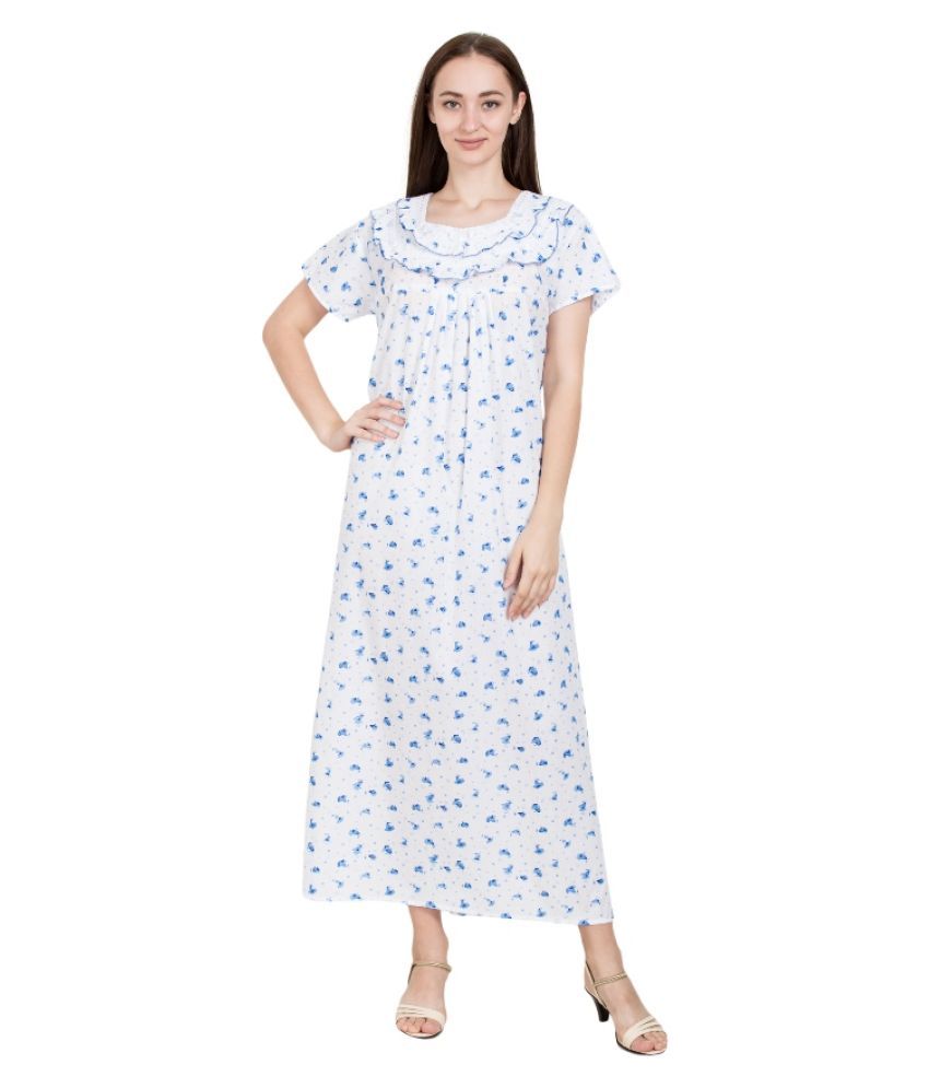 Buy SDGP Cotton Nighty & Night Gowns Blue Online at Best Prices in