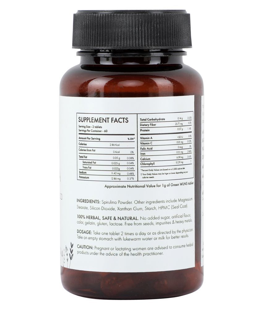WELLNESS LIFE Spirulina Tablets 60 Tablets 500 mg Buy WELLNESS LIFE