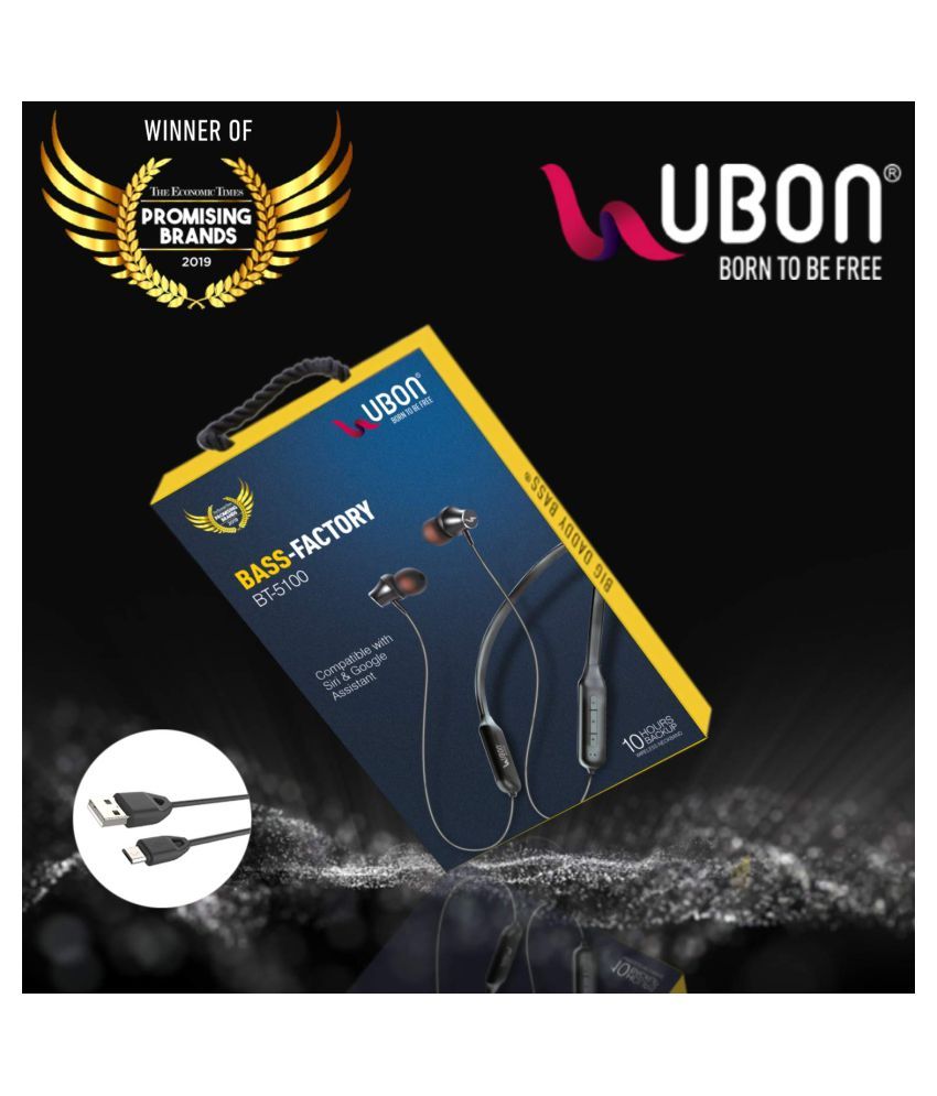 UBON BASS FACTORY BLUETOOTH5100 Neckband Wireless With Mic Headphones