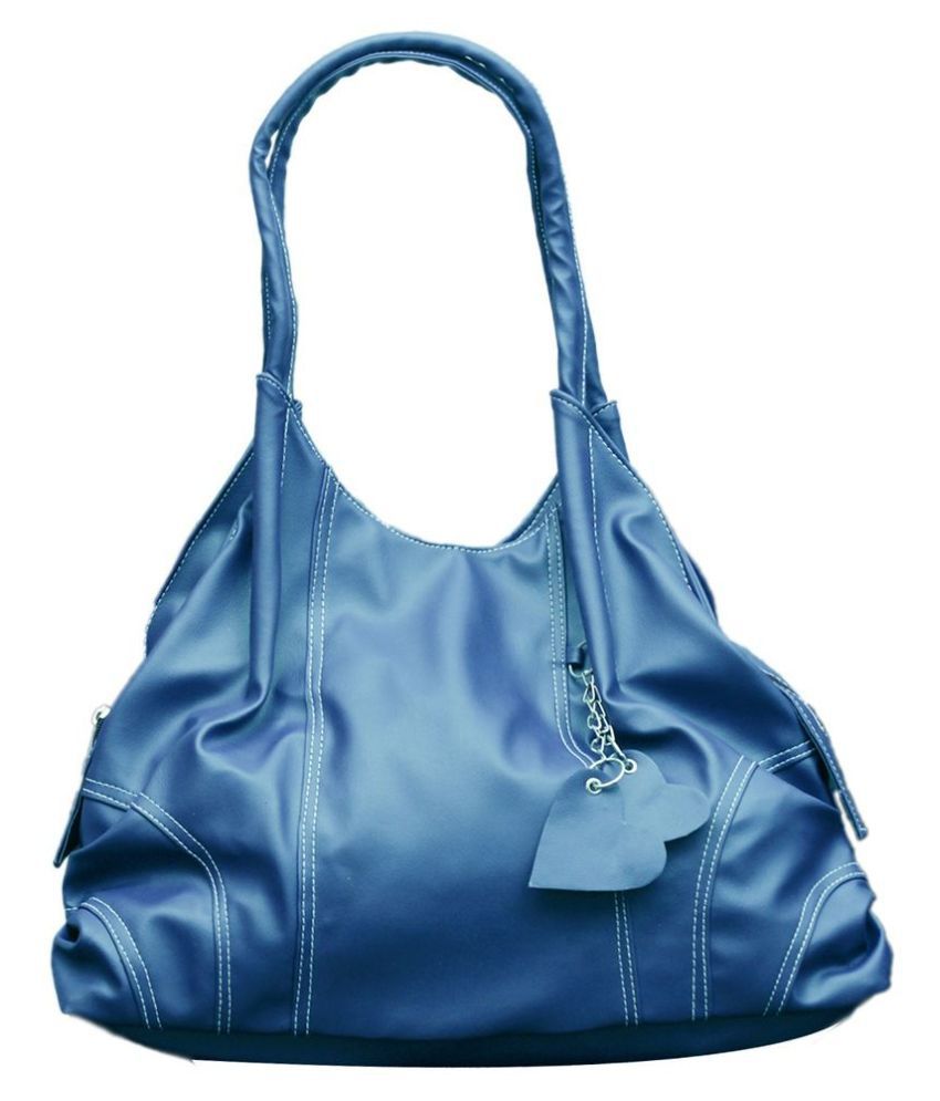     			Fostelo Blue Faux Leather Shoulder Bag