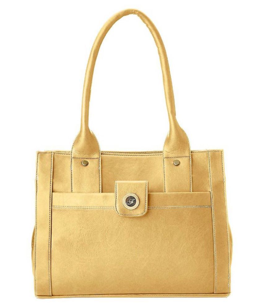     			Fostelo Gold Fabric Shoulder Bag