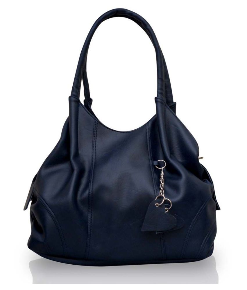 Fostelo Blue Faux Leather Shoulder Bag