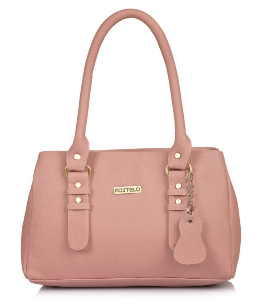     			Fostelo - Light Pink PU Shoulder Bag